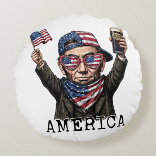 250 jaar Amerika viering 1776 Lincoln Abe Rond Kussen