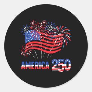250 jaar Amerika viering 250ste onafhankelijkheid Ronde Sticker