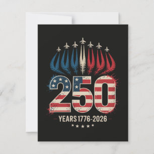 250 Jaar Amerika Viering Feestdagenkaart