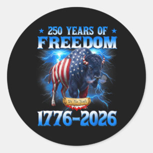 250 Jaar Amerikaans 1776 2026 250e Amerikaanse Ver Ronde Sticker