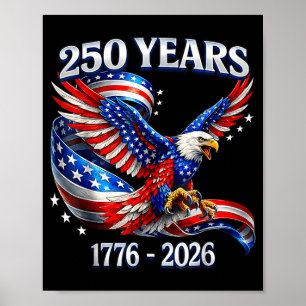 250 jaar Amerikaans 1776 2026 250e verjaardag van Poster