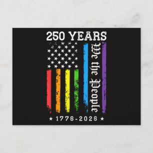 250 jaar Amerikaanse 250e verjaardag US LGBT Pr Briefkaart