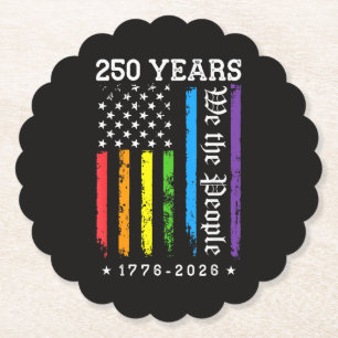 250 jaar Amerikaanse 250e verjaardag US LGBT Pr Kartonnen Onderzetters