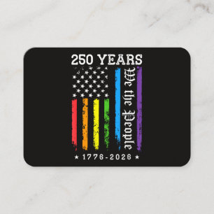 250 jaar Amerikaanse 250e verjaardag US LGBT Pr Visitekaartje