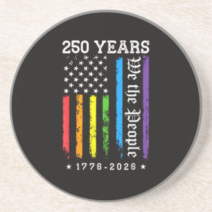 250 jaar Amerikaanse 250e verjaardag US LGBT Pr Zandsteen Onderzetter