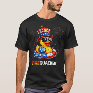 250 Jaar Amerikaanse Patriottische 4e Juli Eend T-shirt