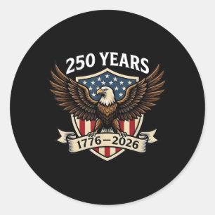 250 Jaar Amerikaanse Viering 1776-2026 Adelaar USA Ronde Sticker
