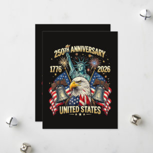 250 Jaar Amerikaanse Viering 1776-2026 USA Vlag Feestdagenkaart