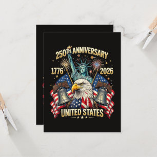 250 Jaar Amerikaanse Viering 1776-2026 USA Vlag Kaart