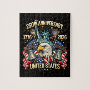 250 Jaar Amerikaanse Viering 1776-2026 USA Vlag Legpuzzel