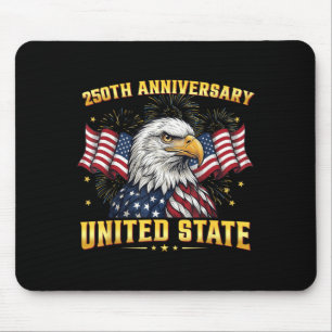 250 Jaar Amerikaanse Viering 1776-2026 Vlag van de Muismat