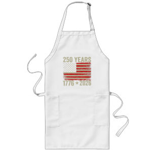 250 Jaar Amerikaanse Vlag 1776-2026 Lang Schort