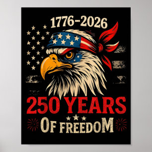 250 jaar Amerikaanse vlag verjaardag VS 250e Poster
