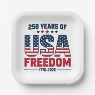 250 Jaar Amerikaanse Vrijheid 1776 2026 Patriottis Papieren Bordje