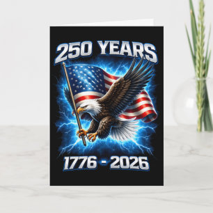 250 Jaar Amerikaanse Vrijheid Adelaar Usa Vlag 4e Kaart