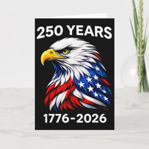 250 Jaar Amerikaanse Vrijheid Adelaar Usa Vlag 4e Kaart