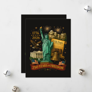 250 Jaar Amerikaanse Vrijheid Feestdagenkaart