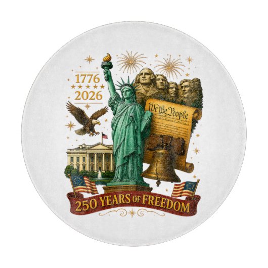 250 Jaar Amerikaanse Vrijheid Snijplank (Voorkant)