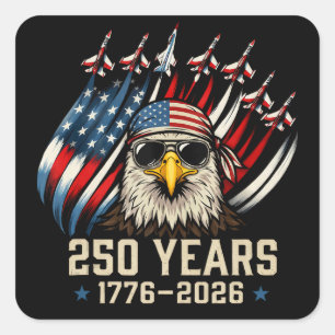 250 Jaar Amerikaanse Vrijheid Vierkante Sticker