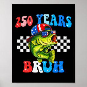250 Jaar Bruh Vis 4 juli Vissen 250ste Verjaardag Poster