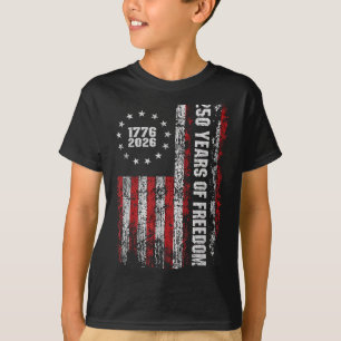 250 jaar dom Amerika 1776 2026 Vlag T-shirt