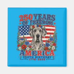 250 Jaar Dom Great Dane Hond 1776-2026 4e Van Magneet