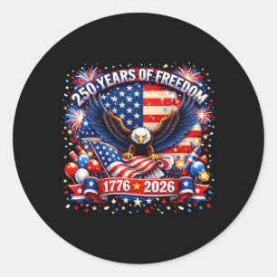 250 jaar dom Patriottische Amerikaanse Zeearend VS Ronde Sticker