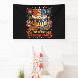 250 jaar één enorme verjaardag 250 jaar usa spandoek