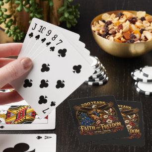 250 Jaar geloof en vrijheid Amerika Pokerkaarten