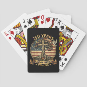 250 Jaar geloof en vrijheid christelijk VS 250ste Pokerkaarten
