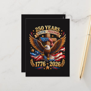 250 Jaar geloofsvrijheid Adelaar Patriottisch Feestdagenkaart