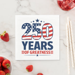 250 Jaar Grootheid Amerikaanse Onafhankelijkheid Servet