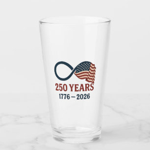 250 Jaar Jubileum 1776-2026 USA Patriottisch  Glas