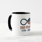 250 jaar Jubileum 1776-2026 USA Patriottisch Mok (Voorkant links)