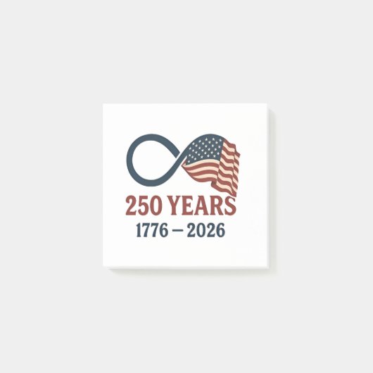 250 jaar Jubileum 1776-2026 USA Patriottisch Post-it® Notes (Voorkant)