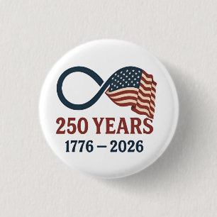 250 Jaar Jubileum 1776-2026 USA Patriottisch Ronde Button 3,2 Cm