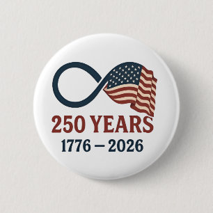 250 jaar Jubileum 1776-2026 USA Patriottisch Ronde Button 5,7 Cm
