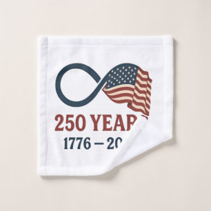 250 jaar Jubileum 1776-2026 USA Patriottisch Washandje
