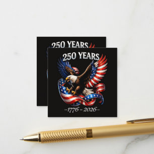 250 Jaar Jubileum Adelaar Amerikaanse Vlag Informatiekaartje