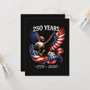250 Jaar Jubileum Adelaar Amerikaanse Vlag Kaart