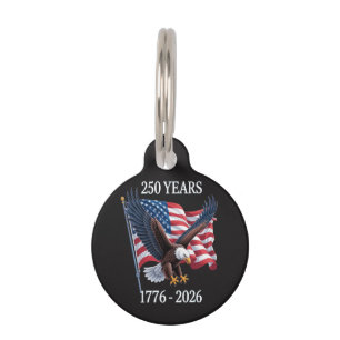 250 Jaar Jubileum VS Amerikaanse Vlag 1776-2026 Huisdierpenning