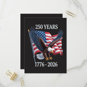 250 Jaar Jubileum VS Amerikaanse Vlag 1776-2026 Uitnodiging Briefkaart