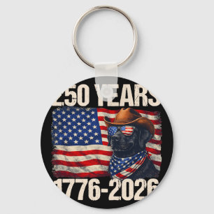 250 Jaar Labrador Amerikaanse Vlag 250e Verjaardag Sleutelhanger