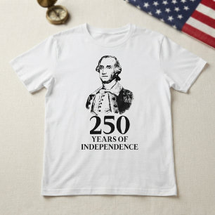 250 Jaar Onafhankelijkheid George Washington T-shirt