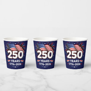 250 Jaar Onafhankelijkheid Patriotische Vuurwerk B Papieren Bekers