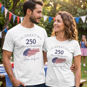 250 jaar Onafhankelijkheid vieren 4 juli T-shirt