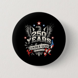 250 Jaar Patriottische Trots Adelaar 1776-2026 - V Ronde Button 5,7 Cm