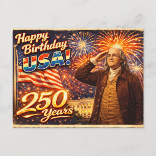 250 Jaar Uitmuntendheid Benjamin Franklin VS Briefkaart