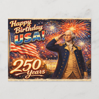 250 Jaar Uitmuntendheid & Onafhankelijkheid Washin Briefkaart