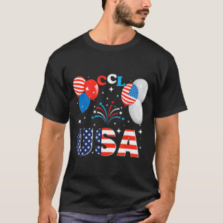 250 Jaar USA Jubileum Patriottische Vlag Vuurwerk T-shirt